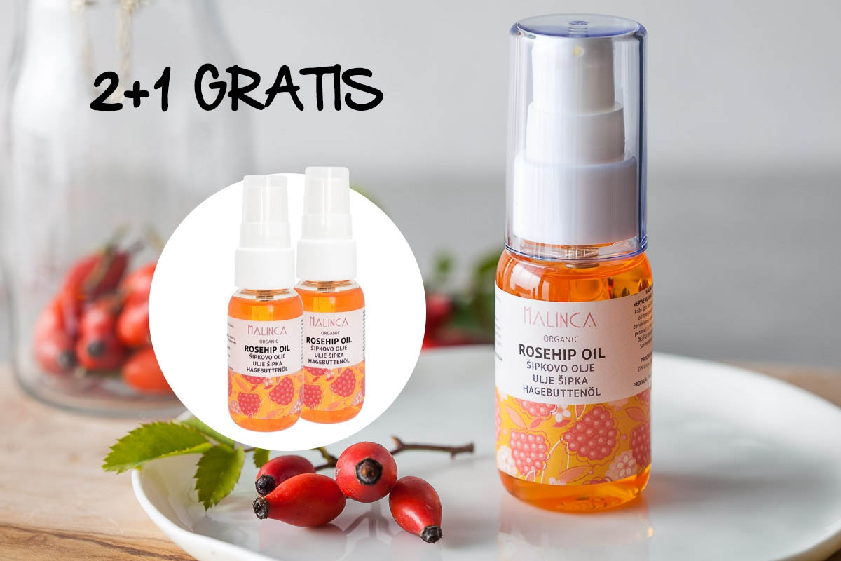 Bio šipkovo olje 2+1 gratis