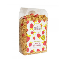 Domača granola z jagodami in belo čokolado 350g