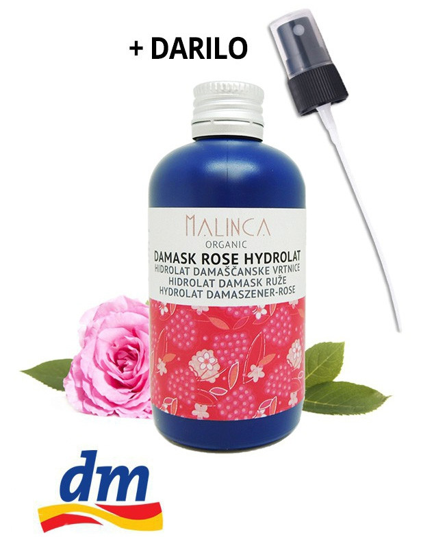 Hidrolat damaščanske vrtnice iz ekološke pridelave 100ml