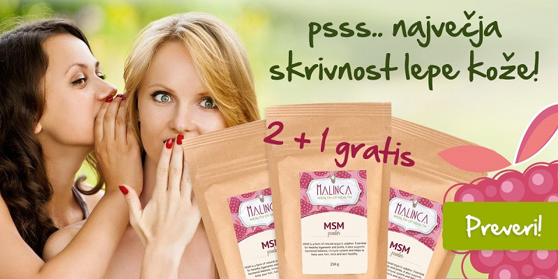 MSM - mineral lepote 250g 2+1 gratis