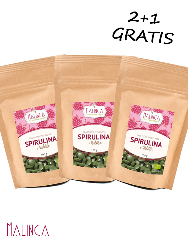 Spirulina u tabletama iz ekološkog uzgoja (200 tableta) 2+1 gratis