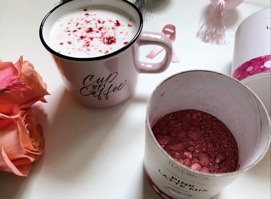 Pink latte mix