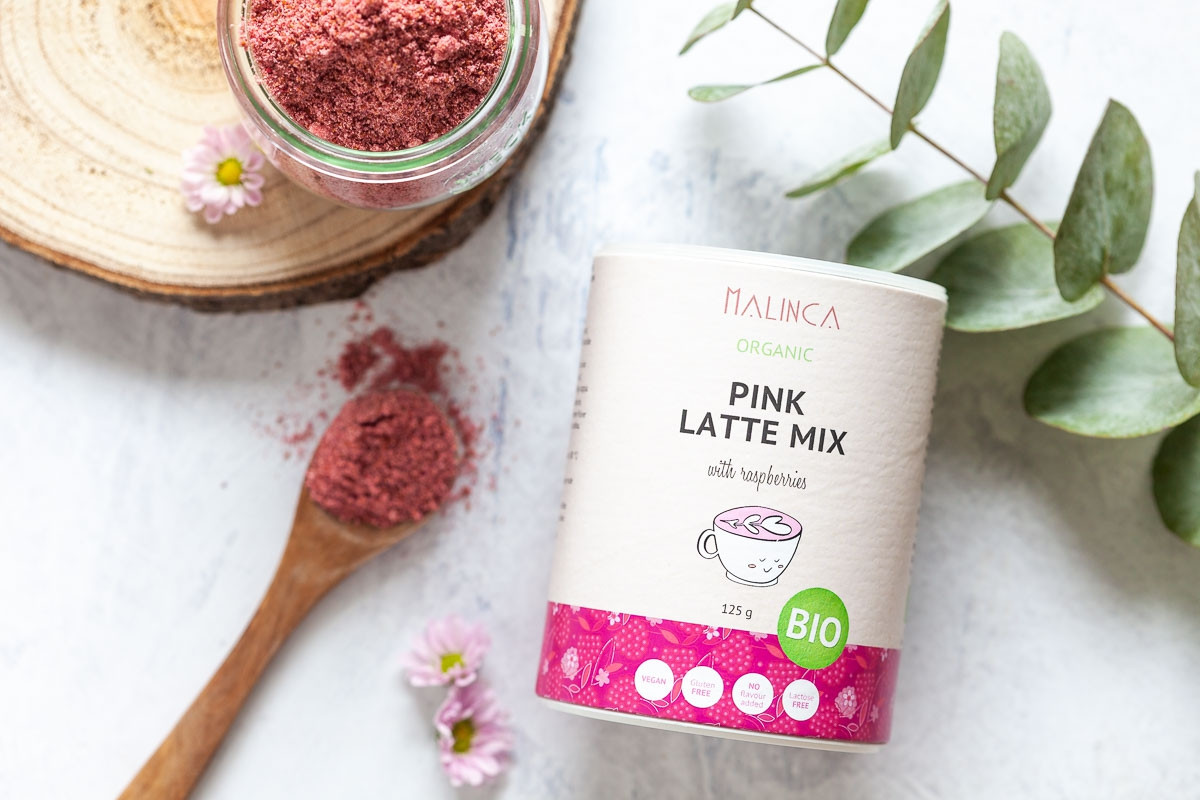 Pink Latte Mix aus ökologischem Landbau 125g 