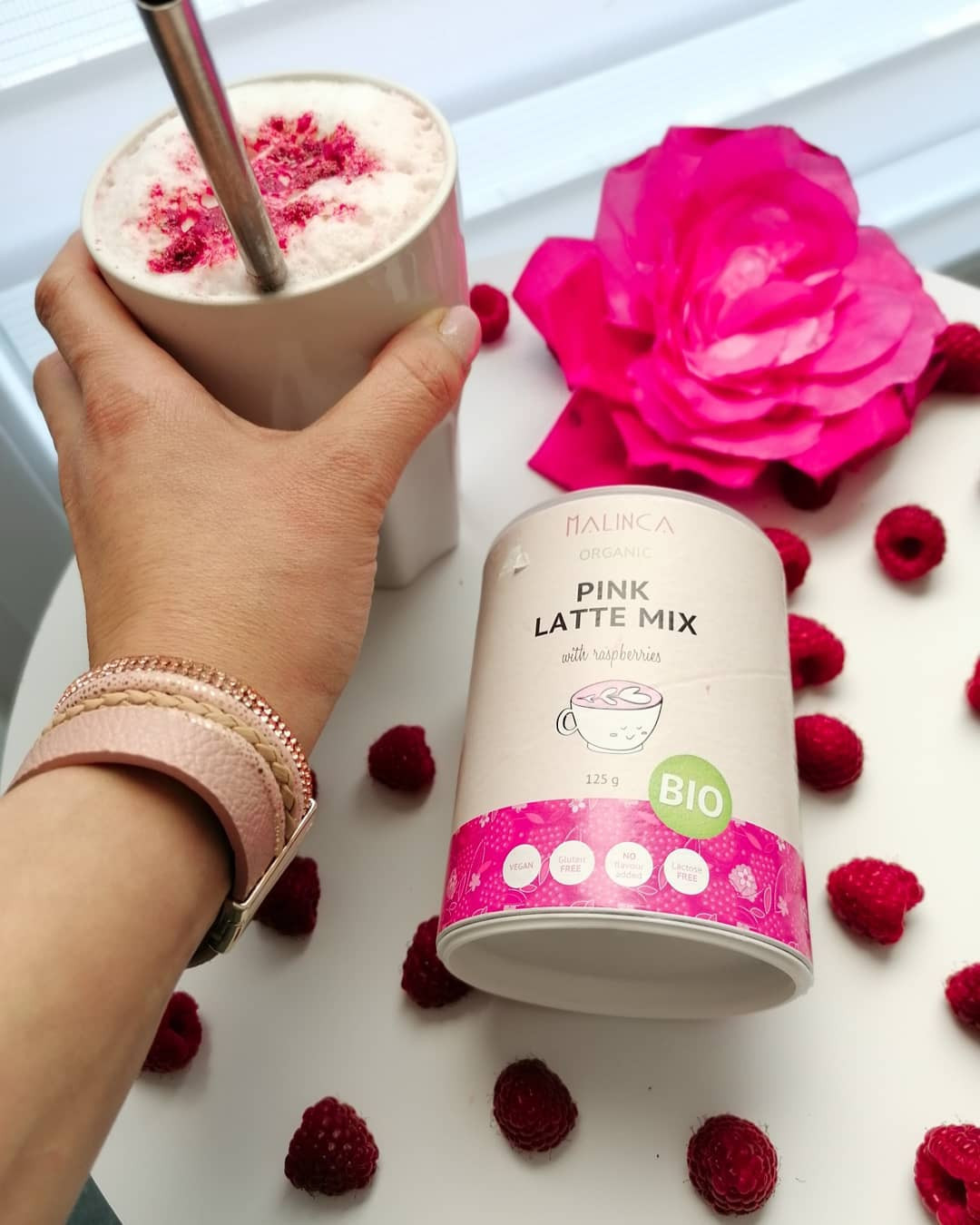 Pink Latte Mix aus ökologischem Landbau