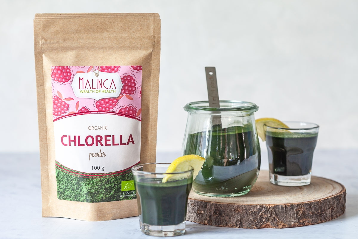 Chlorella v prahu iz ekološke pridelave 100g