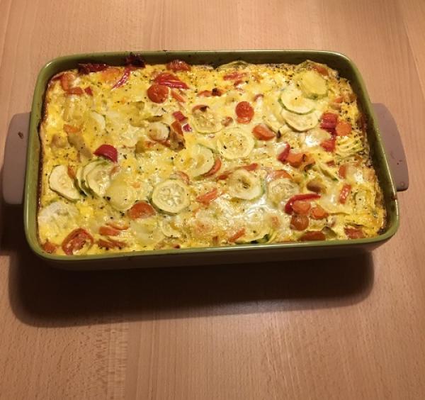 Low carb zelenjavni narastek s piščancem