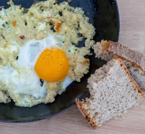 Eier mit Quinoa