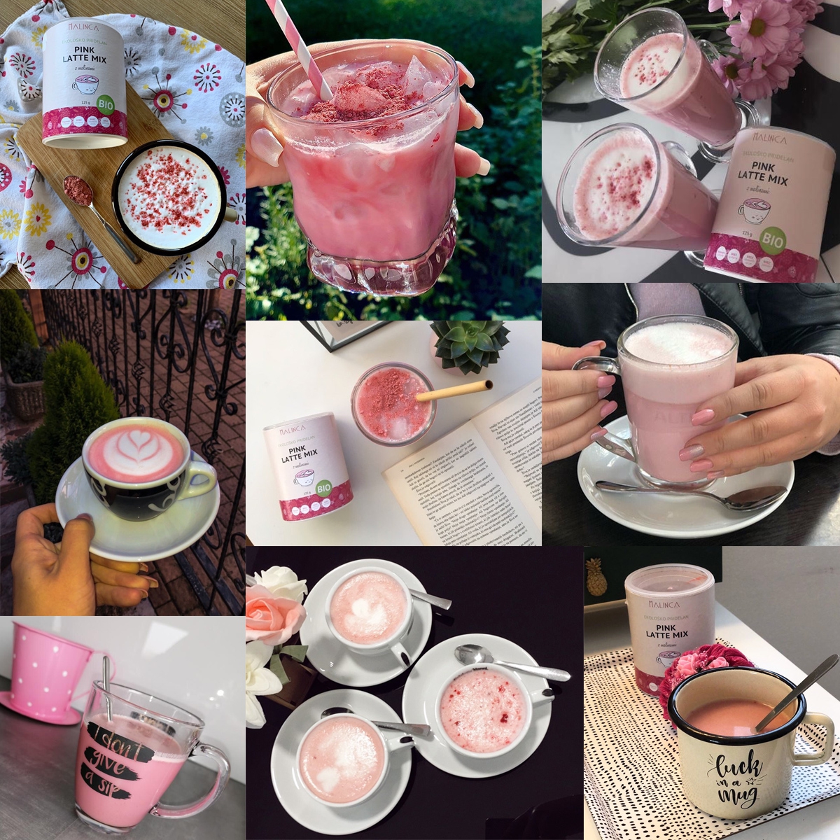 Pink latte mix